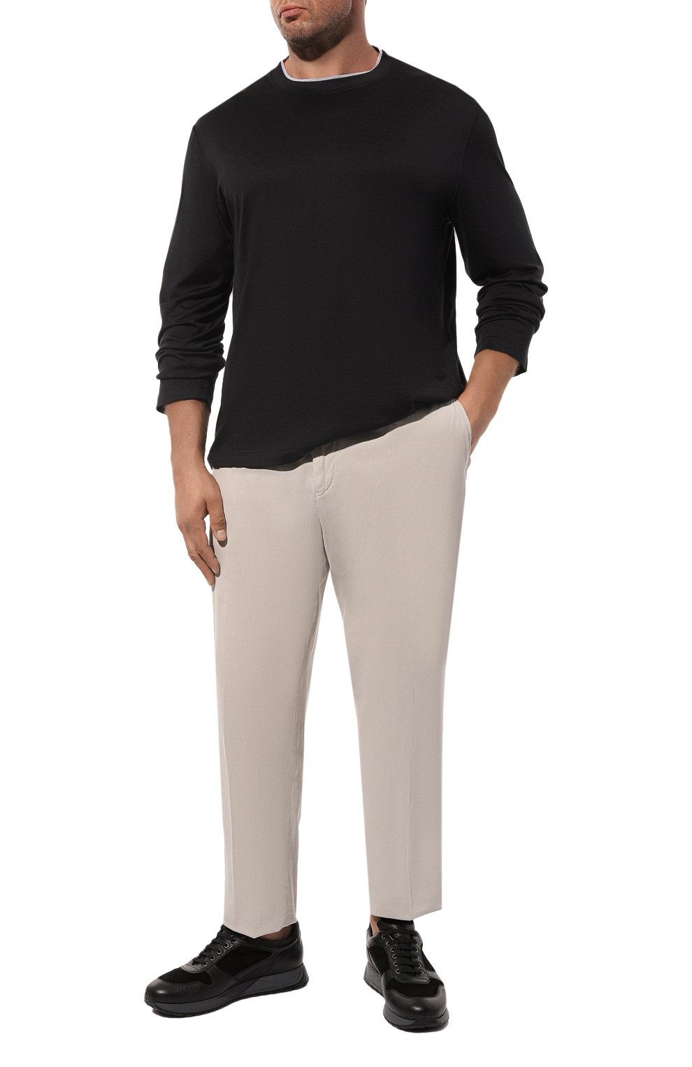 Лонгслив из шелка и хлопка BRUNELLO CUCINELLI, арт. MH8367433W, фото 2