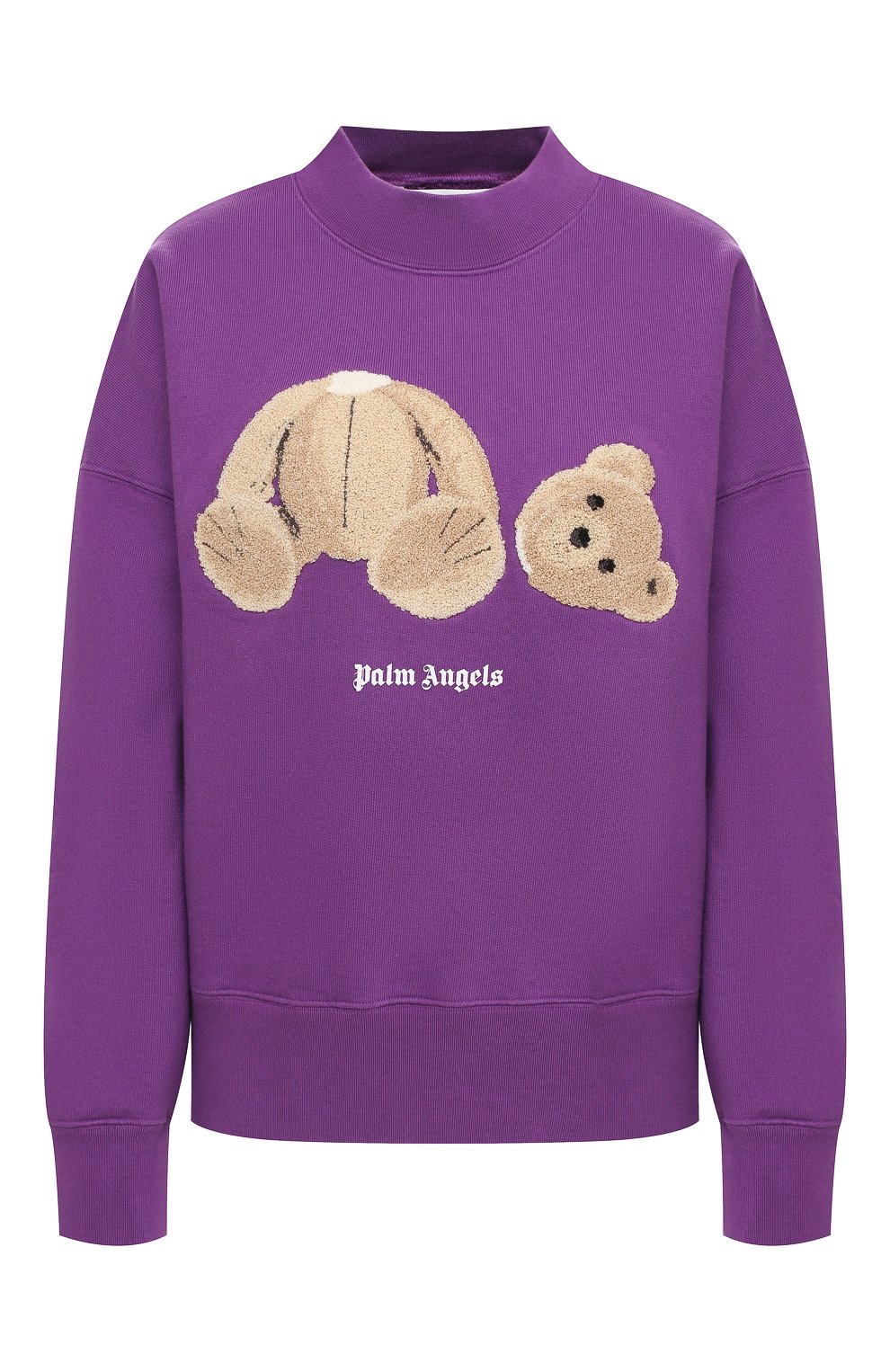Хлопковый свитшот PALM ANGELS фиолетового цвета по цене 67400 руб., арт. PWBA017F20FLE0013760, фото 1 Хлопковый свитшот PALM ANGELS, арт. PWBA017F20FLE0013760, фото 1