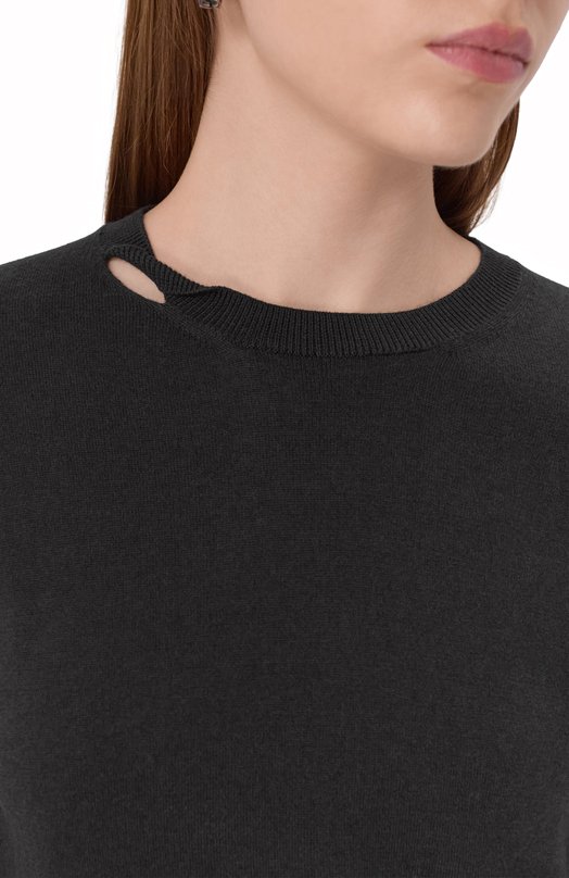 Пуловер из хлопка и кашемира Ann Demeulemeester B0012515/KN055 Чёрный  B0012515/KN055 Фото 5
