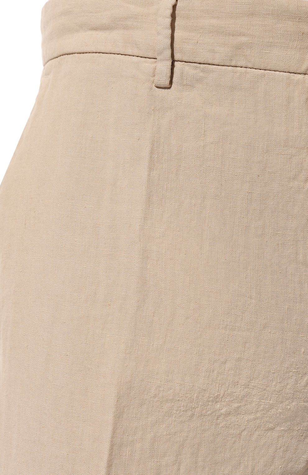 Льняные брюки 120% LINO бежевого цвета по цене 31600 руб., арт. 31ALIM2411/0000253/000, фото 5 Льняные брюки 120% LINO, арт. 31ALIM2411/0000253/000, фото 5