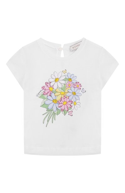 Хлопковая футболка MONNALISA, арт. 39E612