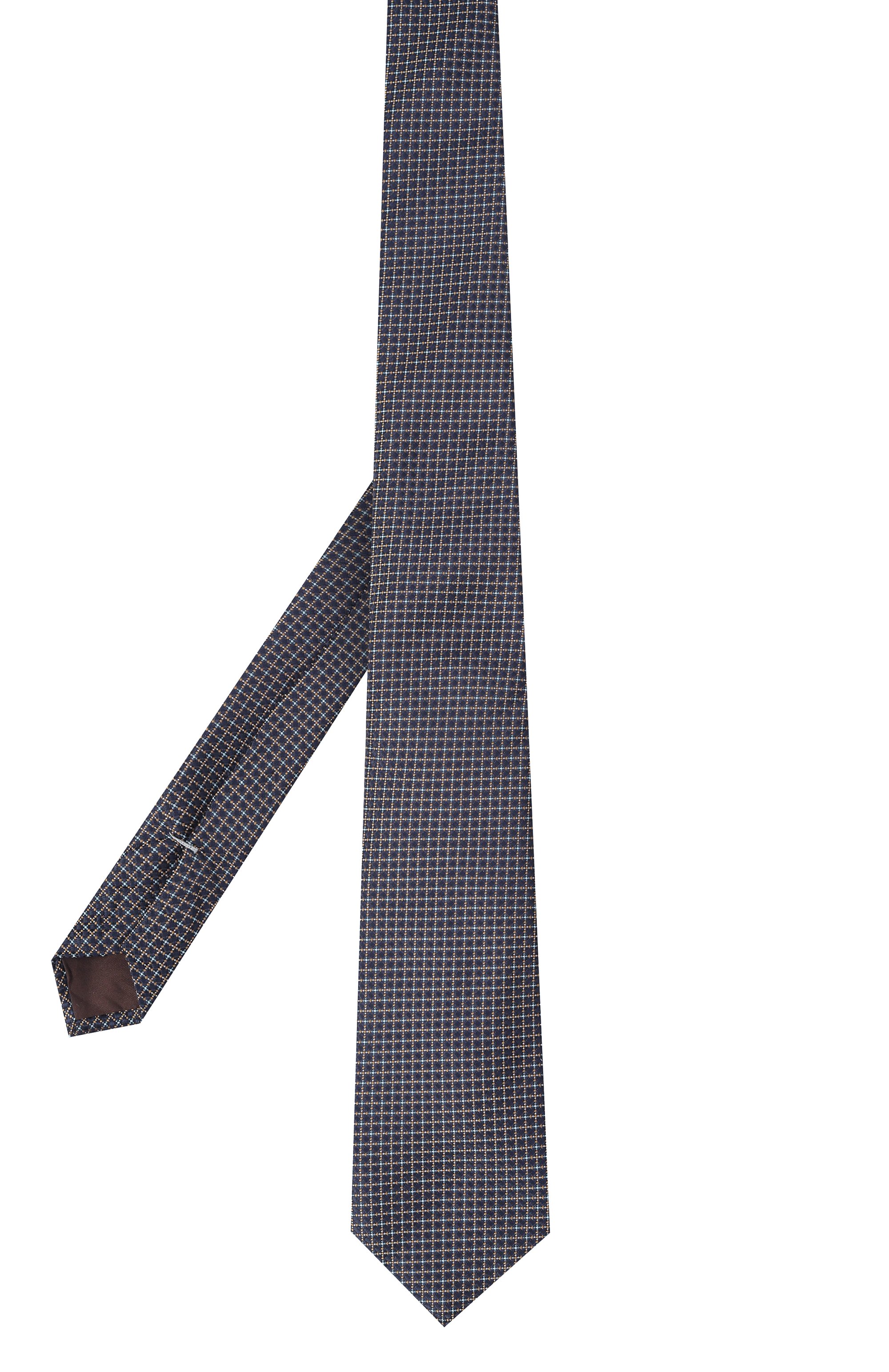 Шелковый галстук CANALI темно-синего цвета по цене 19950 руб., арт. 18/HJ04208, фото 3 Шелковый галстук CANALI, арт. 18/HJ04208, фото 3