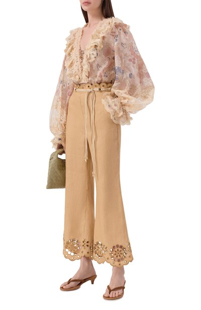 Льняные брюки ZIMMERMANN, арт. 6071PRS261, фото 2