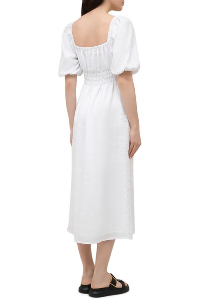Льняное платье FAITHFULL THE BRAND белого цвета по цене 43050 руб., арт. FF1705-WHT, фото 4 Льняное платье FAITHFULL THE BRAND, арт. FF1705-WHT, фото 4