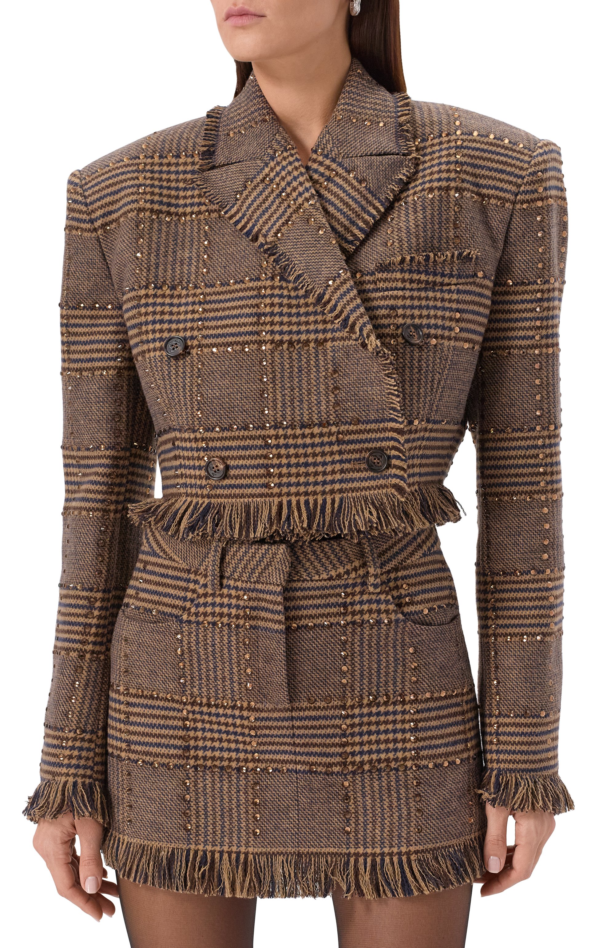 Жакет с отделкой стразами GIUSEPPE DI MORABITO, арт. 05FWJA111C 05307, фото 3