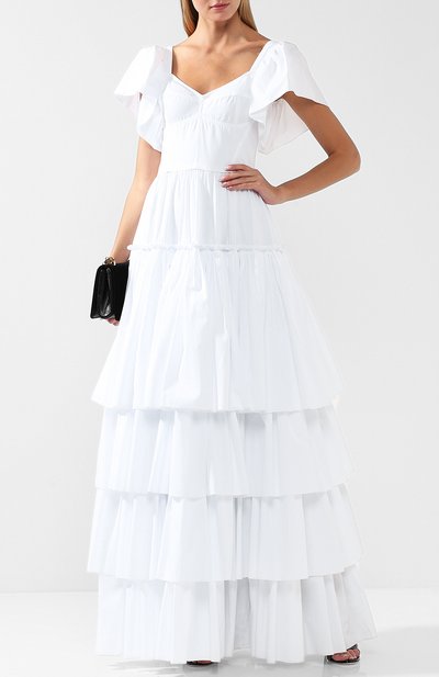 Хлопковое платье-макси с оборками DOLCE & GABBANA, арт. F6A70T/FU5GK, фото 2