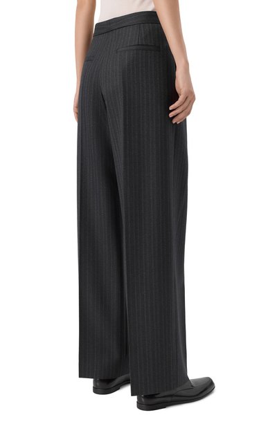 Шерстяные брюки JIL SANDER темно-синего цвета по цене 236000 руб., арт. J02KA0396/J40334, фото 4 Шерстяные брюки JIL SANDER, арт. J02KA0396/J40334, фото 4