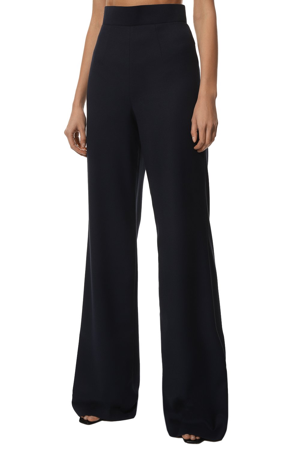 Шерстяные брюки ULYANA SERGEENKO темно-синего цвета по цене 140000 руб., арт. PNT001FW22P 2210т22, фото 3 Шерстяные брюки ULYANA SERGEENKO, арт. PNT001FW22P 2210т22, фото 3