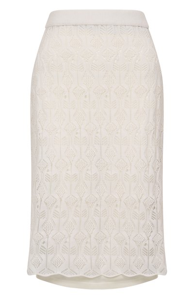 Женская юбка из хлопка и шелка BOTTEGA VENETA, арт. 835382/V5ND0