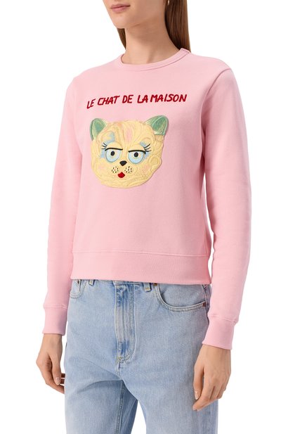 Хлопковый свитшот VALENTINO, арт. 7B3MF25A9N8, фото 3