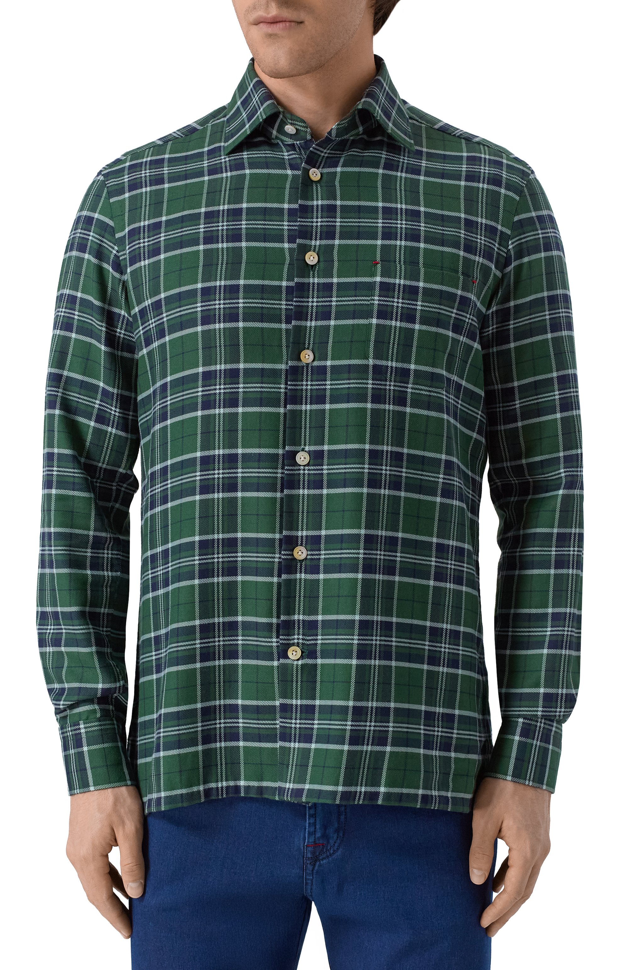 Рубашка из хлопка и кашемира KITON, арт. UMCNERH0942007, фото 3