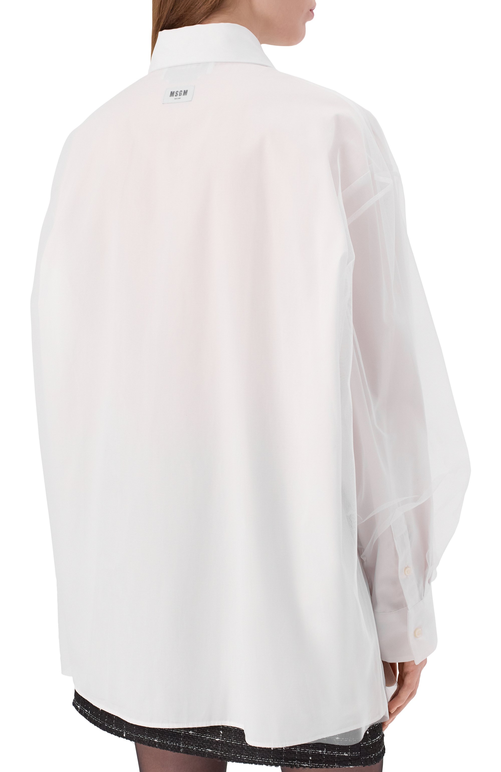 Хлопковая рубашка MSGM, арт. 3942MDE02/257602, фото 4