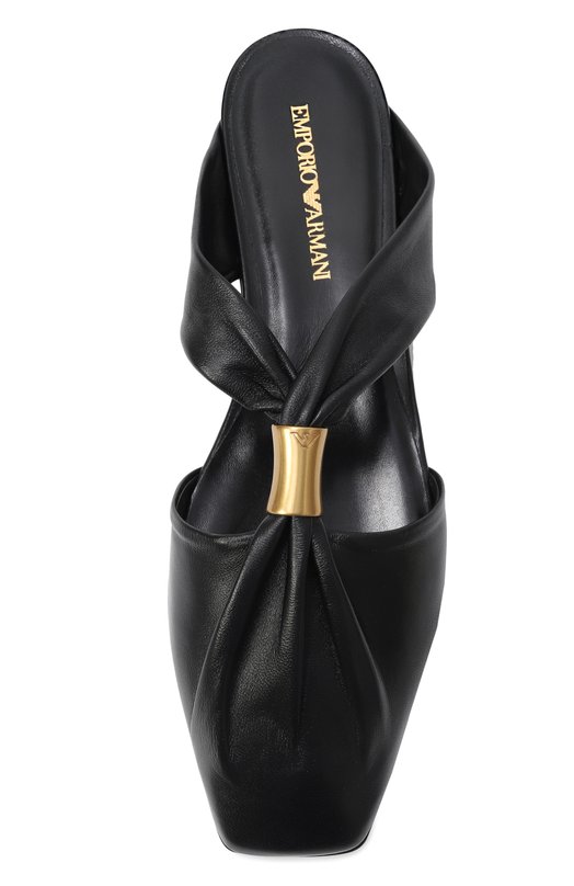 Кожаные сабо Emporio Armani X3R036/XF271 Чёрный  X3R036/XF271 Фото 6
