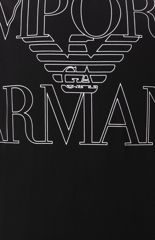 Хлопковая футболка Emporio Armani EM000574/AF12326 Чёрный  EM000574/AF12326 Фото 6