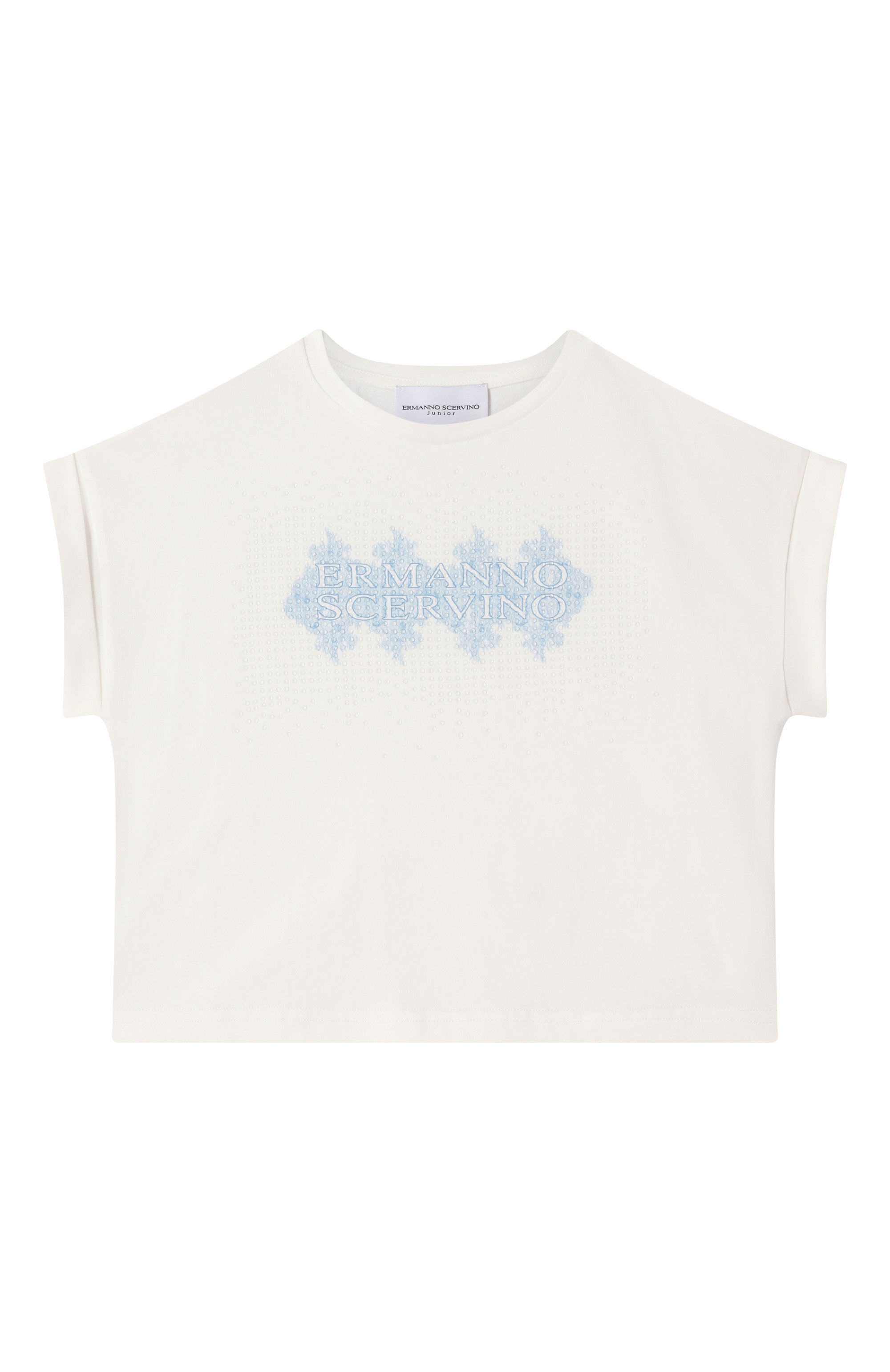 Хлопковая футболка ERMANNO SCERVINO, арт. SFTS031C/JF075, фото 1