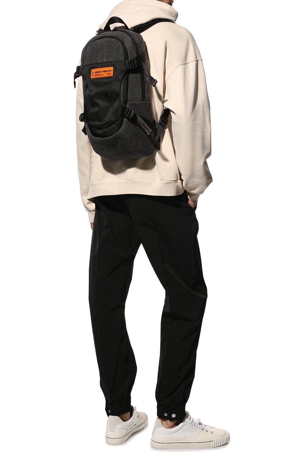Текстильный рюкзак HERON PRESTON серого цвета по цене 64800 руб., арт. HMNB016S22FAB0011000, фото 3 Текстильный рюкзак HERON PRESTON, арт. HMNB016S22FAB0011000, фото 3