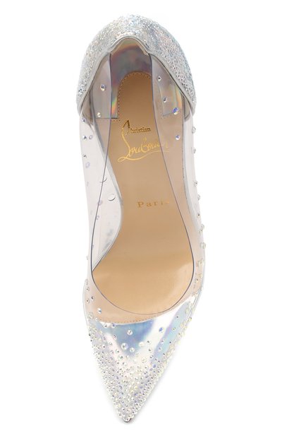 Туфли degrastrass 100 CHRISTIAN LOUBOUTIN, арт. degrastrass pvc 100 pvc/paill hotfix/spec, фото 5