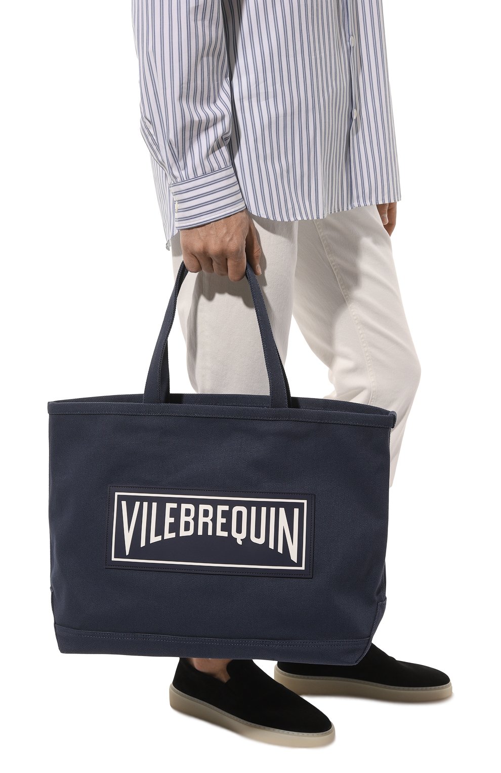 Хлопковая сумка VILEBREQUIN темно-синего цвета по цене 35900 руб., арт. BRGU3100/390, фото 2 Хлопковая сумка VILEBREQUIN, арт. BRGU3100/390, фото 2