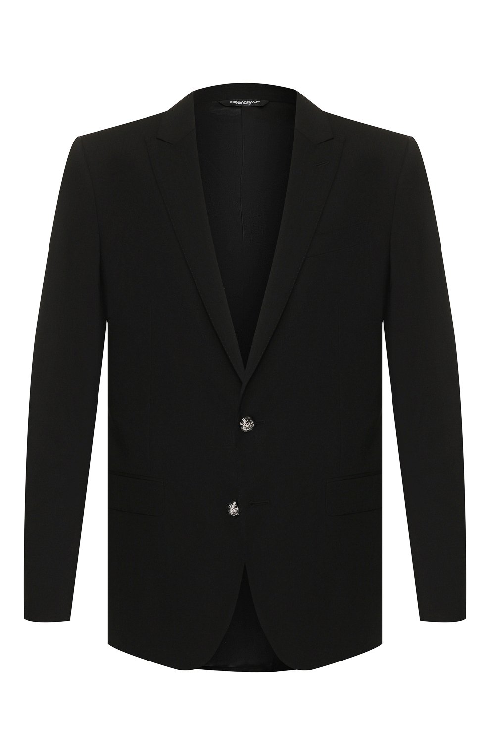 Шерстяной пиджак DOLCE & GABBANA черного цвета по цене 268500 руб., арт. G2LK0T/GEM19, фото 1 Шерстяной пиджак DOLCE & GABBANA, арт. G2LK0T/GEM19, фото 1