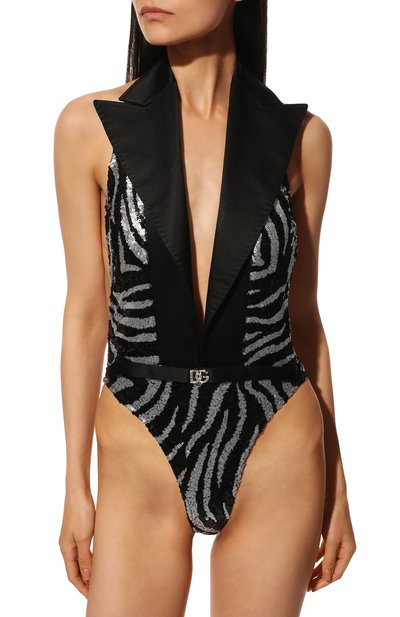 Боди с отделкой пайетками DOLCE & GABBANA, арт. F755NZ/FLUA0, фото 3