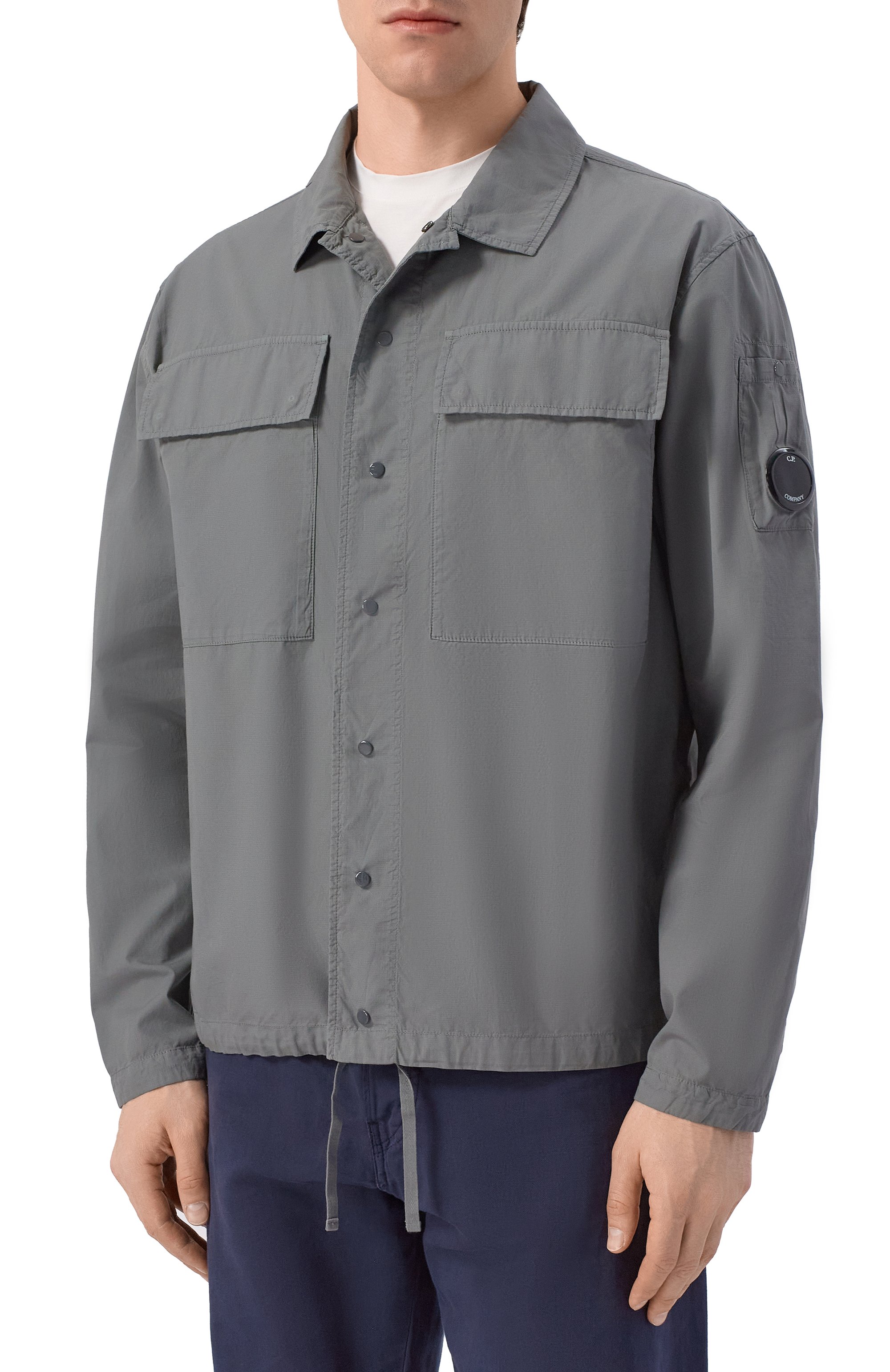 Хлопковая рубашка C.P. COMPANY серого цвета по цене 46350 руб., арт. 20CM0S237A/005691G, фото 3 Хлопковая рубашка C.P. COMPANY, арт. 20CM0S237A/005691G, фото 3