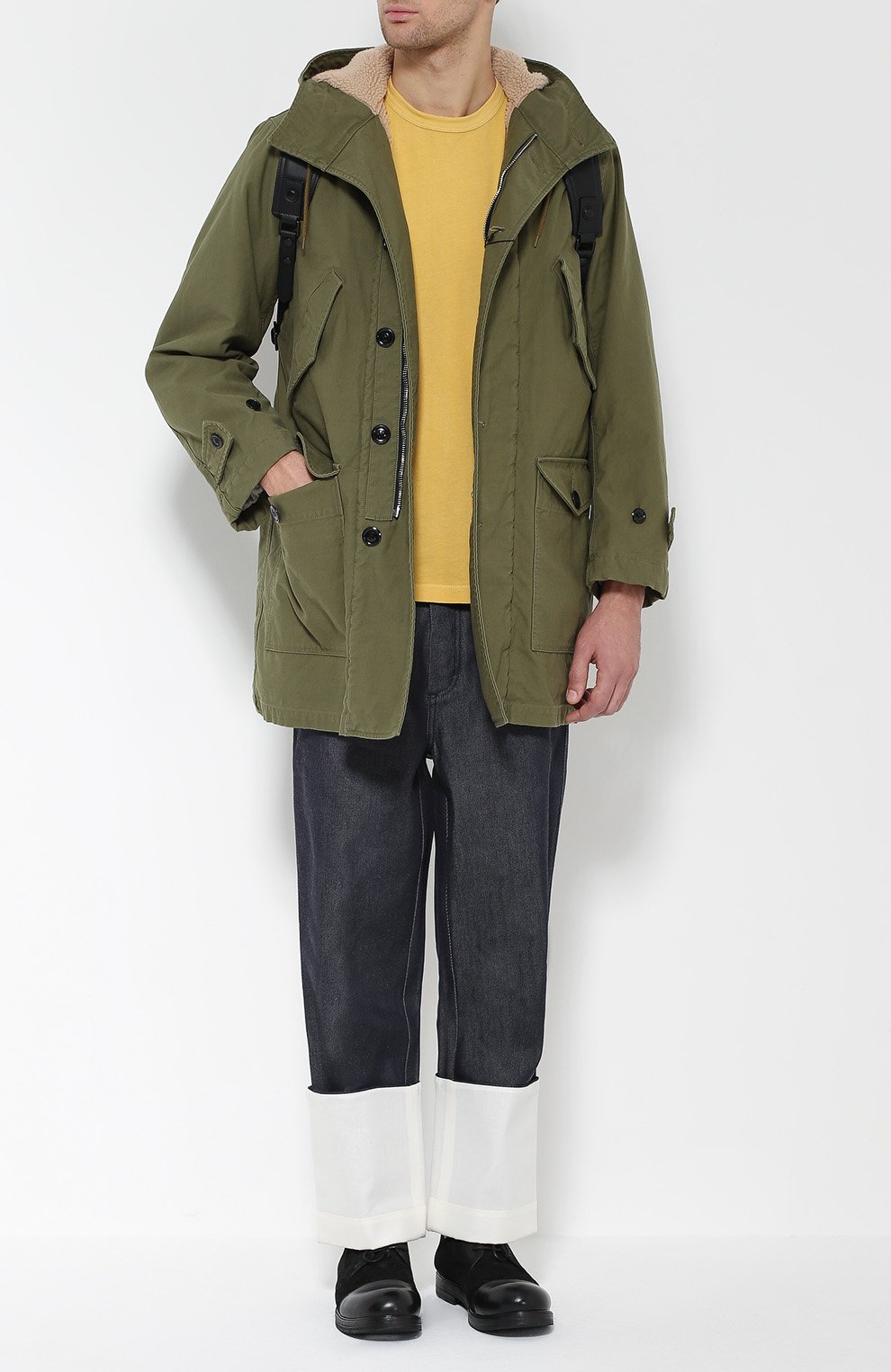 Джинсы свободного кроя с контрастными отворотами LOEWE, арт. H2262110IB, фото 2