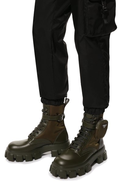 Комбинированные ботинки monolith PRADA, арт. 2UE007-3LFR-F0161-D002, фото 3