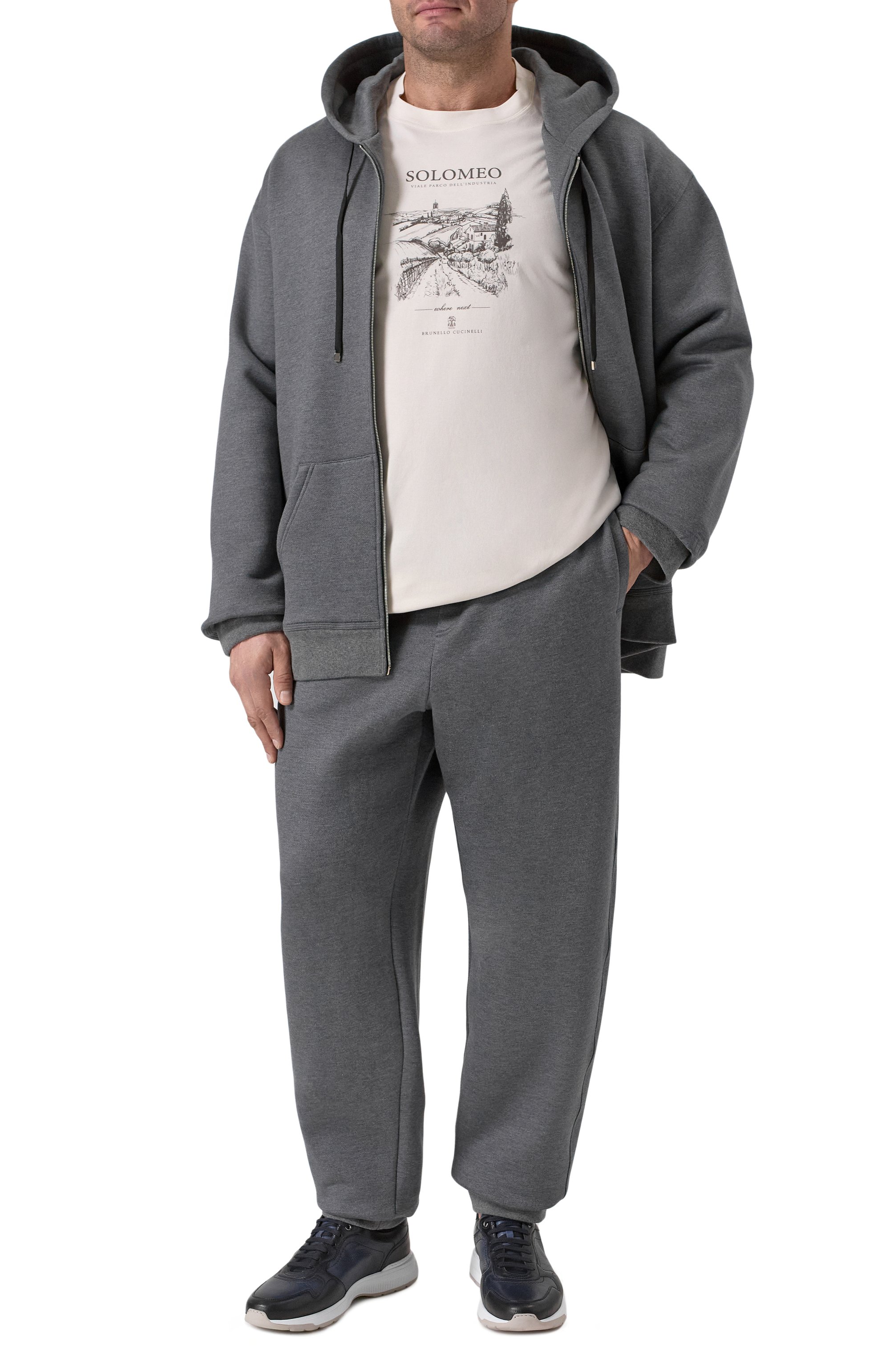 Джоггеры из хлопка и шелка ZILLI, арт. JSP304M013989005U/64, фото 2