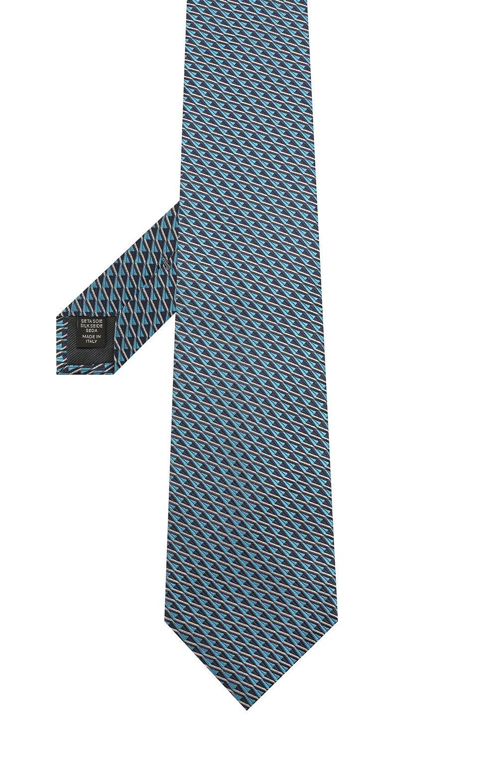 Шелковый галстук с узором ZEGNA зеленого цвета по цене 22850 руб., арт. Z3E42/1XW, фото 2 Шелковый галстук с узором ZEGNA, арт. Z3E42/1XW, фото 2