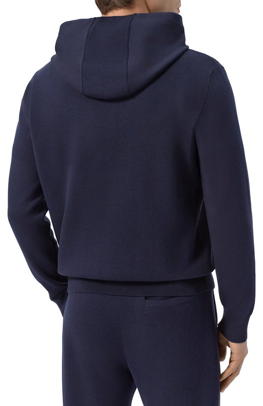 Худи из шелка и хлопка MVST M26.2PM.K105/Y202 Синий  M26.2PM.K105/Y202 Фото 4