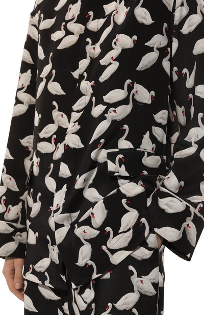 Шелковая рубашка GOOROO черного цвета по цене 75330 руб., арт. SH014-2002-9901-FW24/25, фото 5 Шелковая рубашка GOOROO, арт. SH014-2002-9901-FW24/25, фото 5