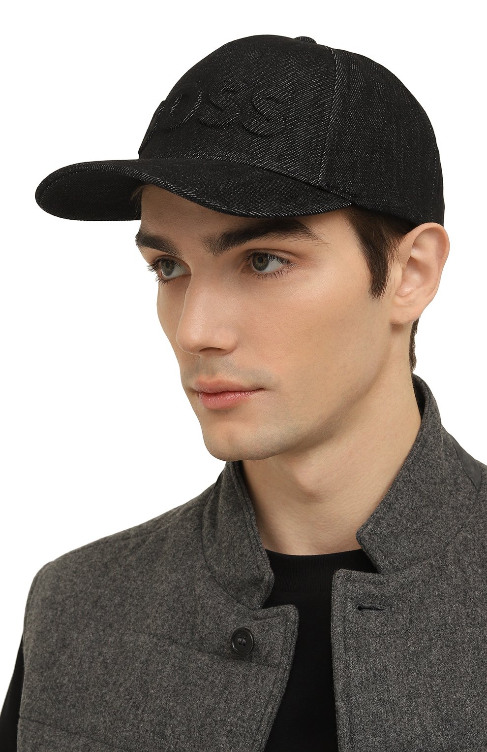 Хлопковая бейсболка BOSS ORANGE темно-серого цвета по цене 5760 руб., арт. 50496470, фото 2 Хлопковая бейсболка BOSS ORANGE, арт. 50496470, фото 2