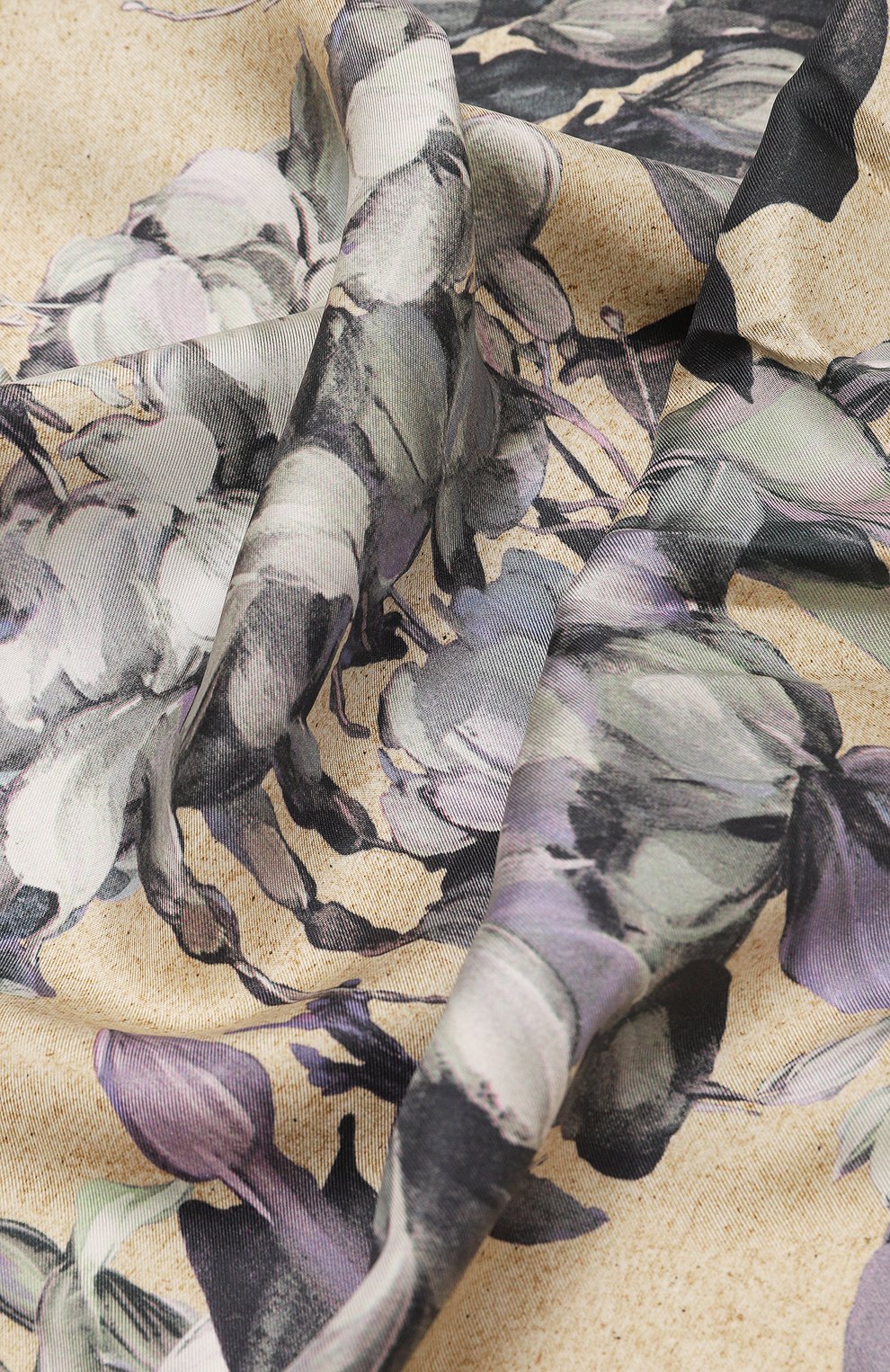 Шелковый платок DRIES VAN NOTEN бежевого цвета по цене 51250 руб., арт. 232-011301-7168, фото 3 Шелковый платок DRIES VAN NOTEN, арт. 232-011301-7168, фото 3