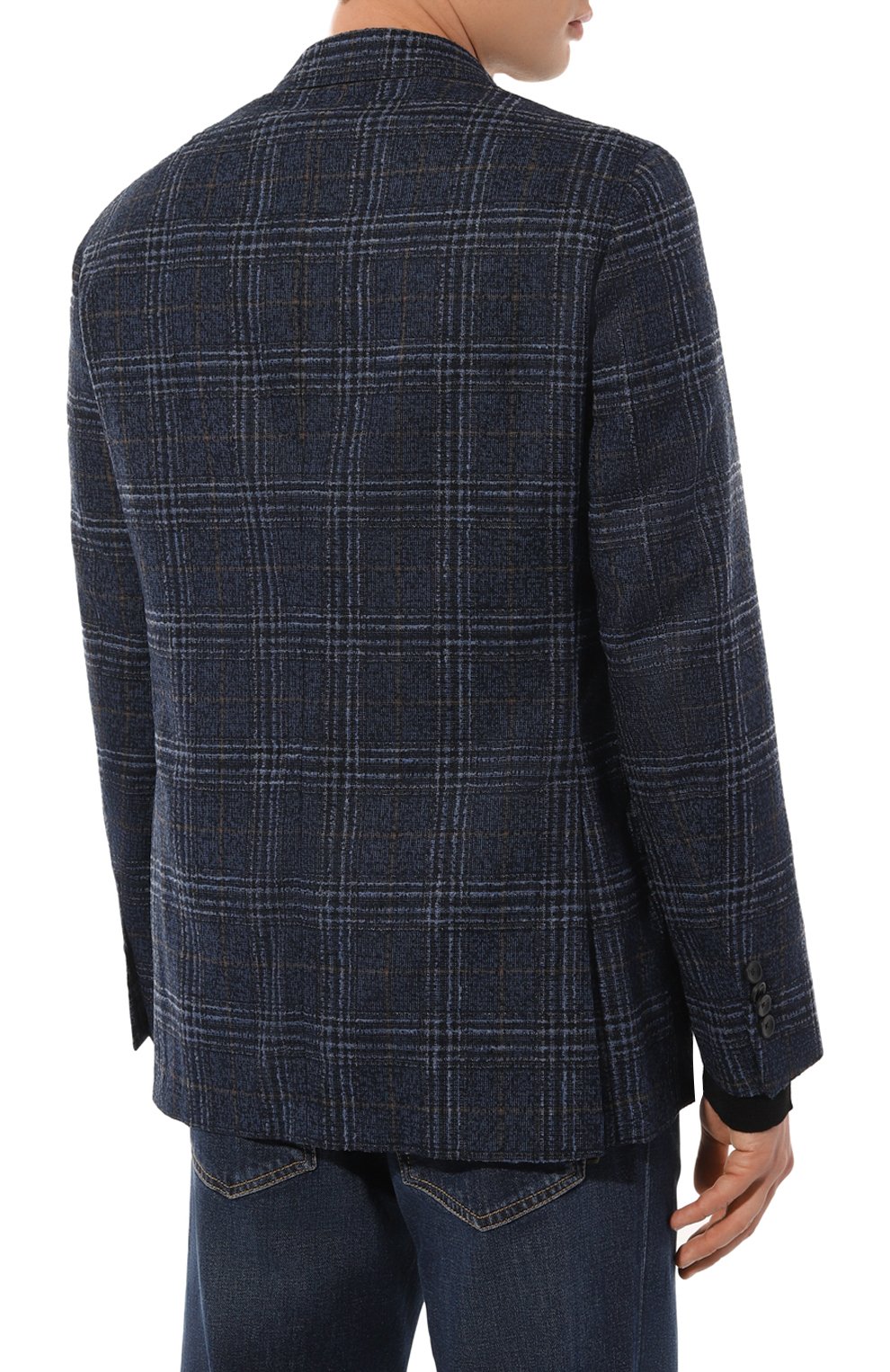 Шерстяной пиджак SARTORIA LATORRE темно-синего цвета по цене 99500 руб., арт. EF74/QE0304, фото 4 Шерстяной пиджак SARTORIA LATORRE, арт. EF74/QE0304, фото 4