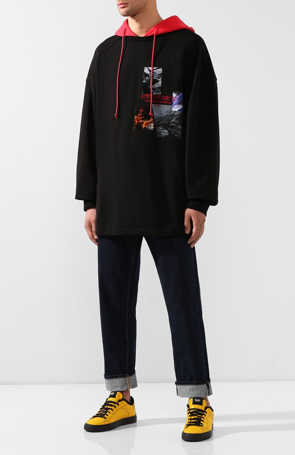 Кожаные кеды HIDE AND JACK желтого цвета по цене 32650 руб., арт. G0MLYLWBLK-MTB, фото 2 Кожаные кеды HIDE AND JACK, арт. G0MLYLWBLK-MTB, фото 2