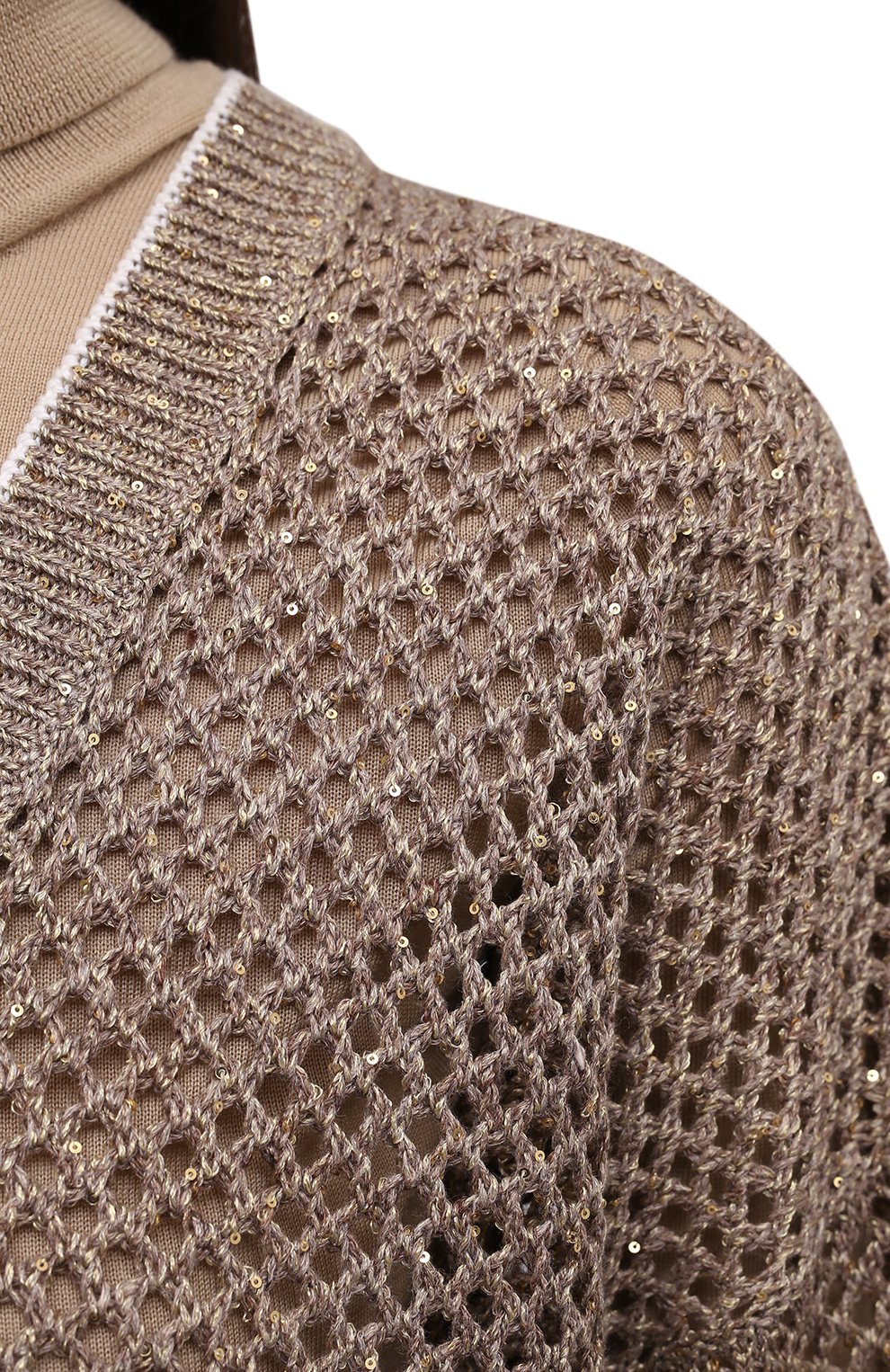 Свитер изо льна и хлопка BRUNELLO CUCINELLI, арт. MAJ585202, фото 5