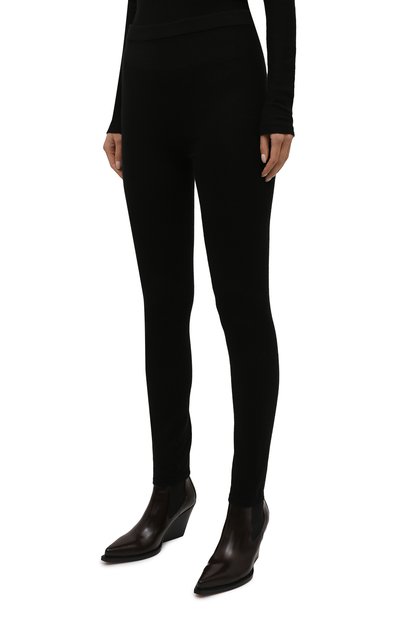 Кашемировые легинсы RICK OWENS черного цвета по цене 66150 руб., арт. R002A7691/WS, фото 3 Кашемировые легинсы RICK OWENS, арт. R002A7691/WS, фото 3