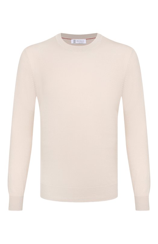 Хлопковый джемпер Brunello Cucinelli M2900100 Бежевый M2900100
