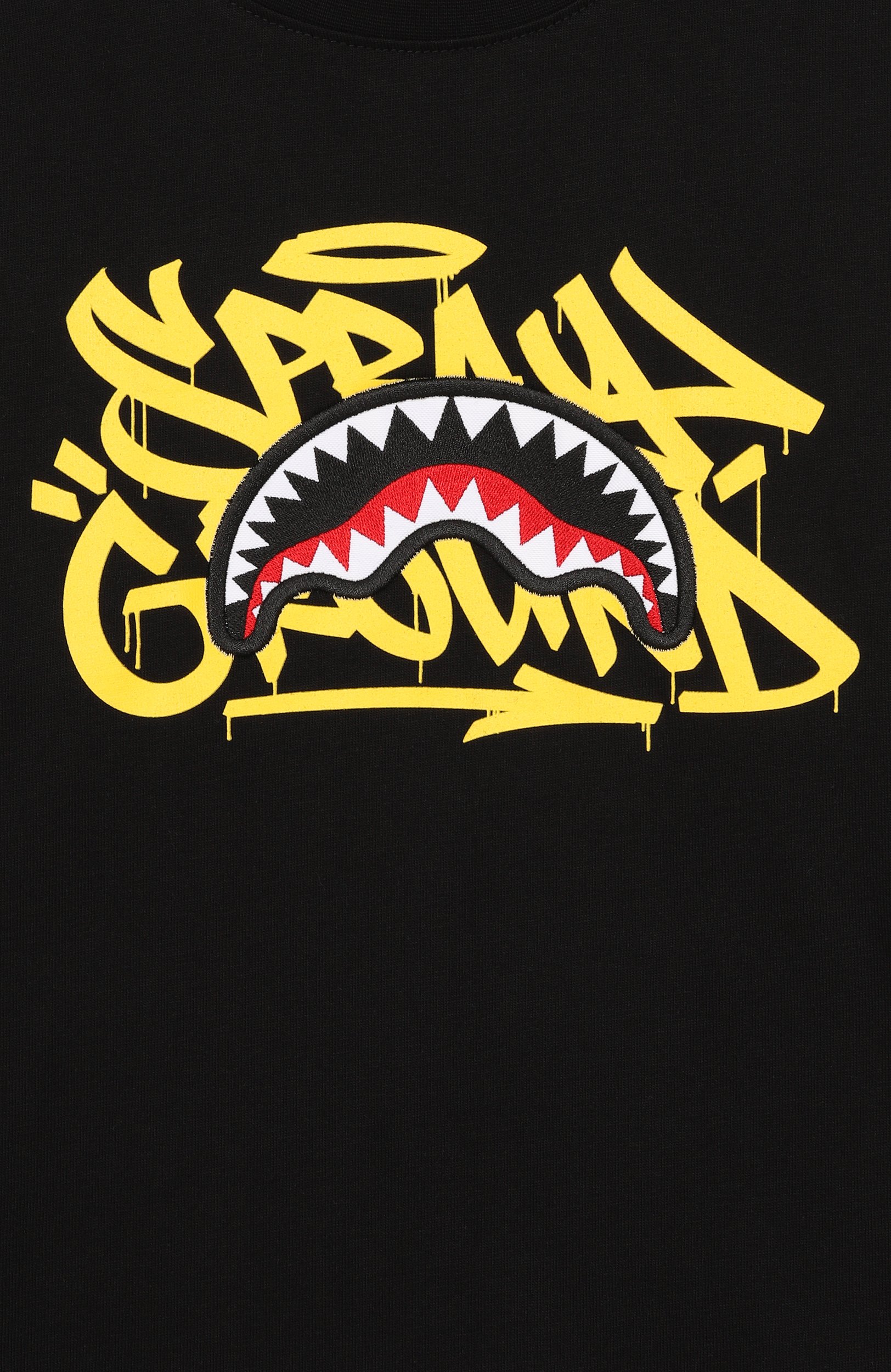 Хлопковый лонгслив SPRAYGROUND, арт. SPY1500BLK/SPRAYGR0UND TAG D0UBLE 0VER T-SHIRT BLK, фото 3