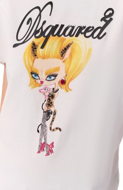 Хлопковая футболка DSQUARED2, арт. S72GD0596/D20020, фото 5