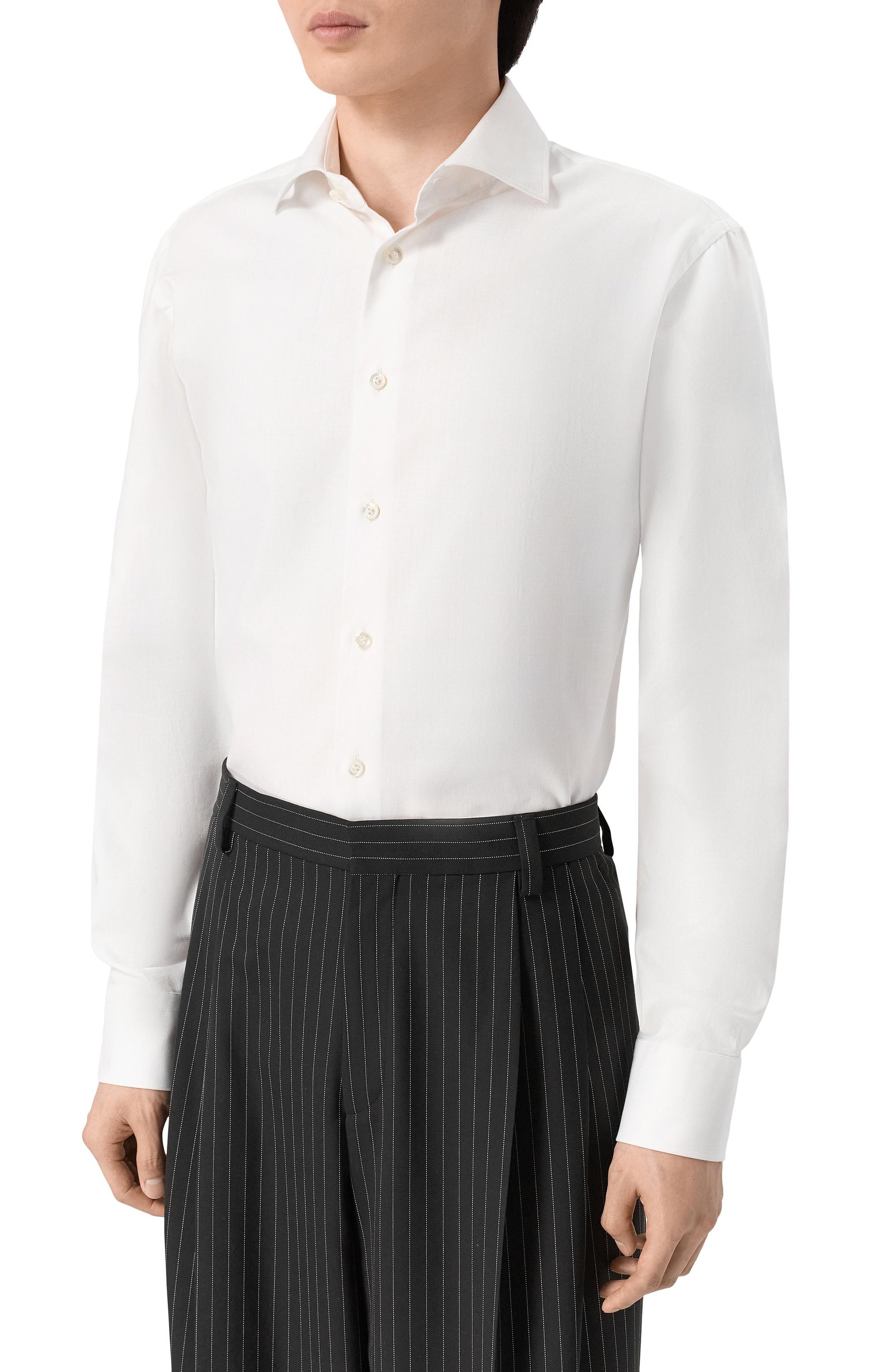 Хлопковая сорочка VAN LAACK белого цвета по цене 22750 руб., арт. VL-RIVARA-SF/150274, фото 3 Хлопковая сорочка VAN LAACK, арт. VL-RIVARA-SF/150274, фото 3