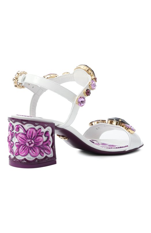 Кожаные босоножки Keira 60 Dolce & Gabbana CR1733/AT848 Белый  CR1733/AT848 Фото 5
