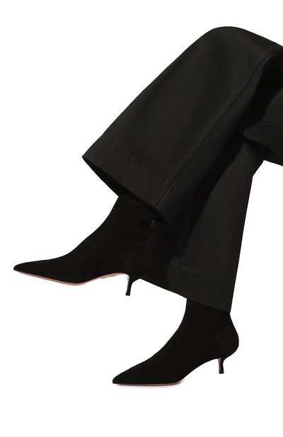 Замшевые ботильоны montmartre 50 AQUAZZURA, арт. MNRMIDB0/SUE, фото 3