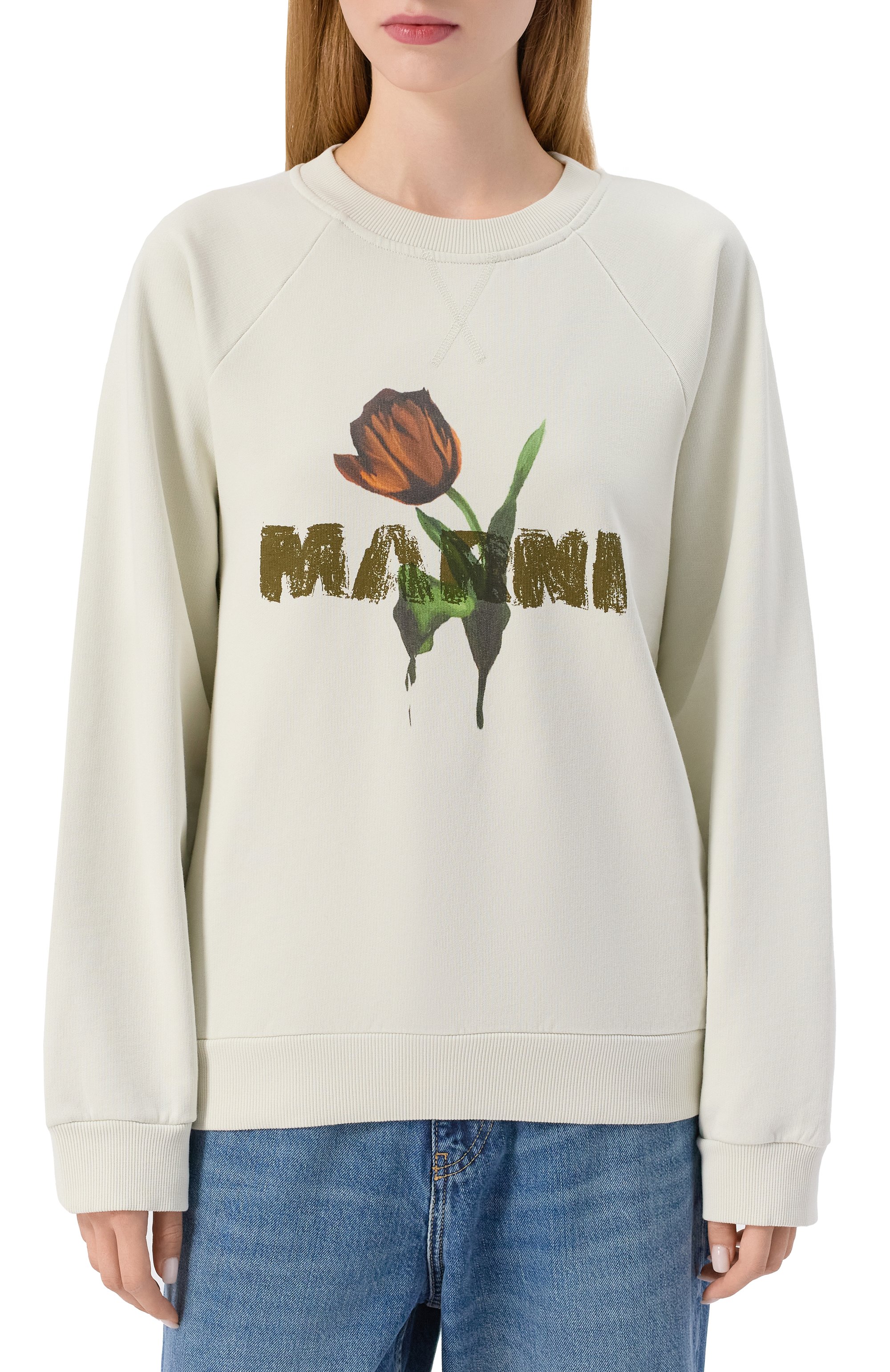 Хлопковый свитшот MARNI, арт. FLJE0128PA/USCY32, фото 3