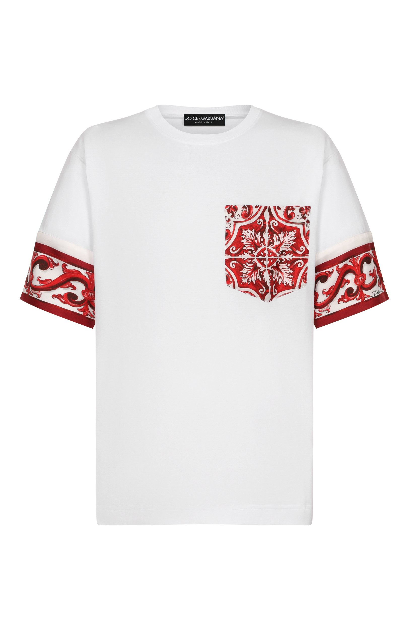 Футболка из хлопка и шелка DOLCE & GABBANA, арт. G8SB2T/G7P5H, фото 1