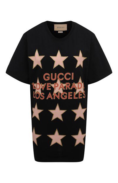 Женская хлопковая футболка GUCCI, арт. 615044/XJEQI