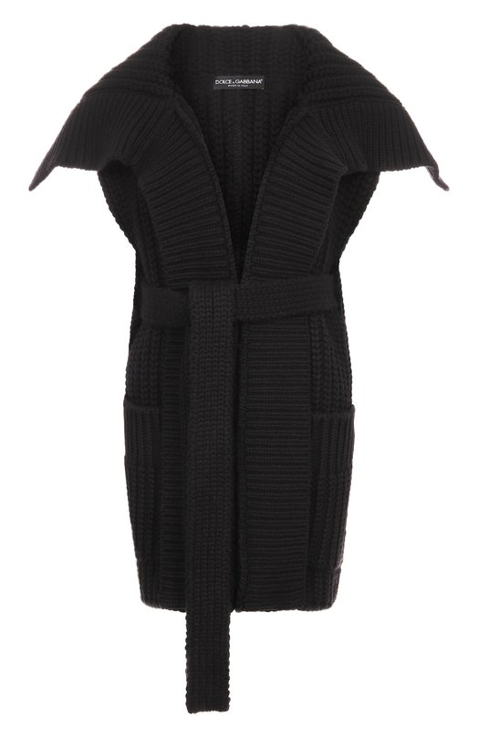 Жилет из шерсти и кашемира Dolce & Gabbana FXVCKT/JBME2 Чёрный FXVCKT/JBME2