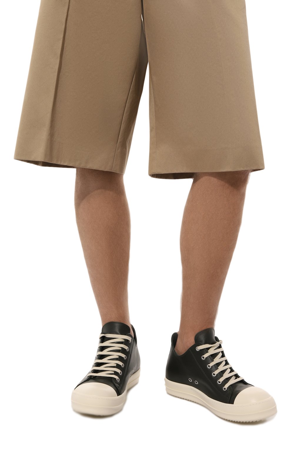 Кожаные кеды porterville RICK OWENS, арт. RU02D6891/LC0, фото 3