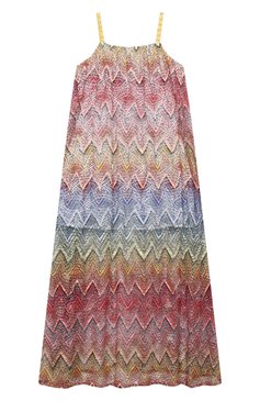 Детское сарафан MISSONI разноцветного цвета, арт. MU1B82/Q0045/12-14 | Фото 1 (Рукава: Короткие; Девочки Кросс-КТ: Сарафан-одежда; Материал внешний: Синтетический материал; Материал сплава: Проставлено; Драгоценные камни: Проставлено; Ростовка одежда: 12 лет | 152 см, 13 - 15 лет | 158 см)