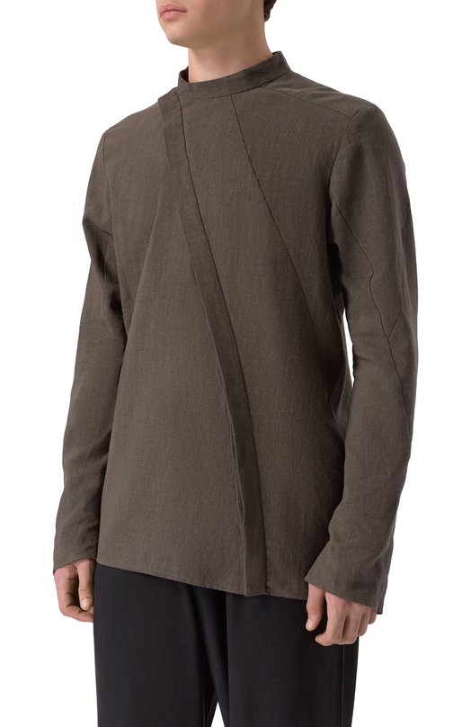 Рубашка из вискозы и льна 139Dec ST447-GRE-HEMP Зелёный  ST447-GRE-HEMP Фото 3